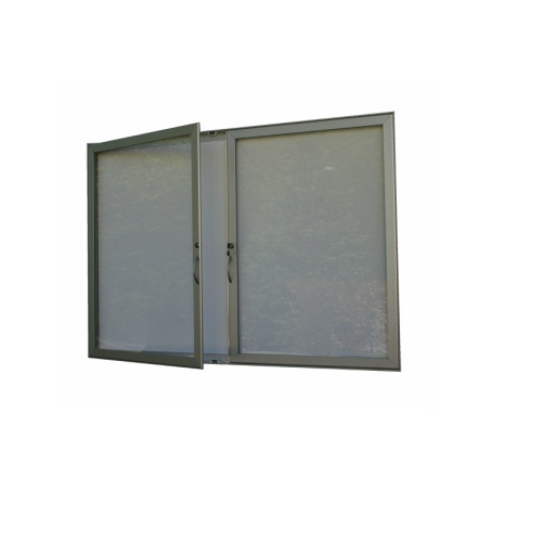 Hlinikova magneticka reklamni informacni vitrina s dvoukřídlými dveřmi HD60 1000x1040 / 12xA4 www.citysteel.cz